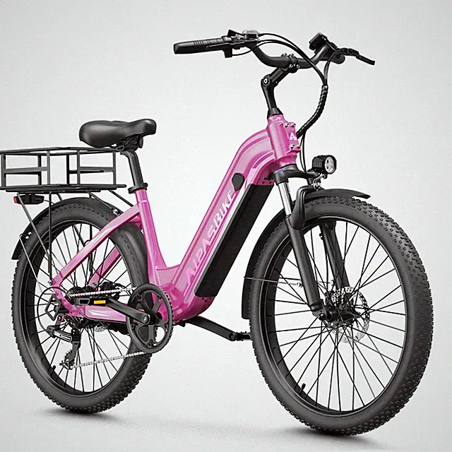 1100W Peak Electric Bike for Adults 85Miles 48V 18AH 24" Fat Tire E Bike 28Mph