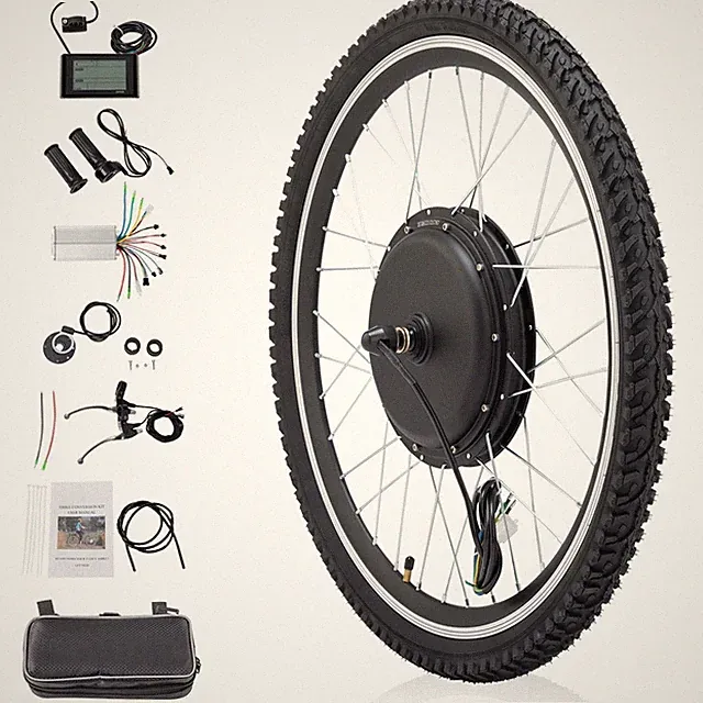 24" 48V Front Wheel Electric Bicycle Motor Conversion Kit Tire 1000W