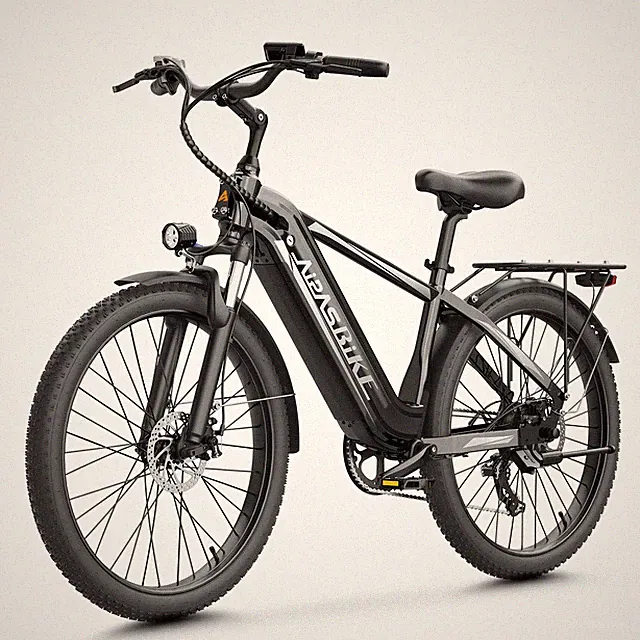 24" Fat Tire Electric Bike for Adults 1100W Peak 28MPH Ebike 7-Speed Off Road