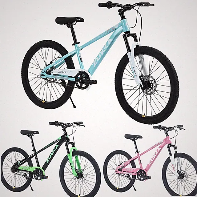 24" Kid Mountain Bike Single Speed Dual Disc Brake Front Suspension for Boy Girl