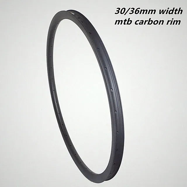 29ER MTB Carbon Rims Asymmetrical Light 30 33 36mm Width 30mm Depth Wheels