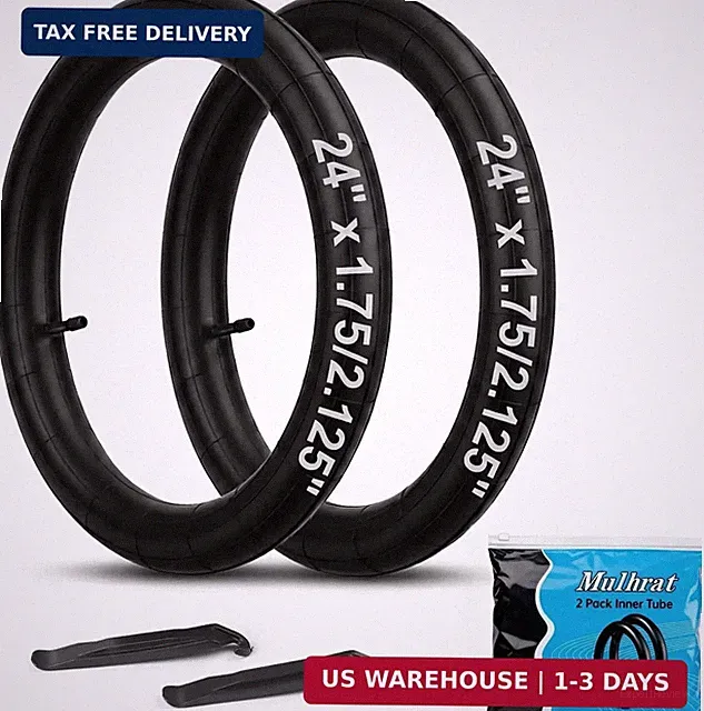 2Pack Bike Inner Tubes 24" x1.75/1.95/2.10/2.125 with 32mm Schrader Valv...