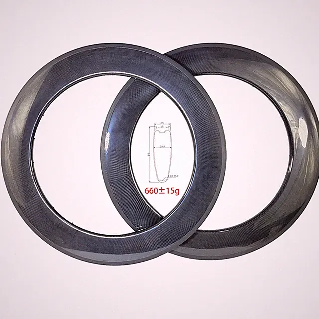 700C Carbon Rims 88mm Depth 25mm Width Clincher Tubeless Tapeless Matte Glossy