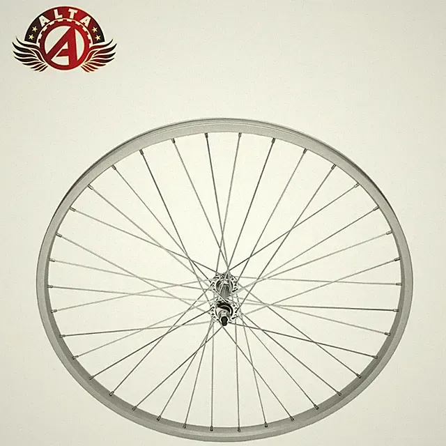 ALTA 24” x 1-3/8 Front Narrow Alloy Wheel 36 Spoke 3/8 Axle Silver City/Cruiser.