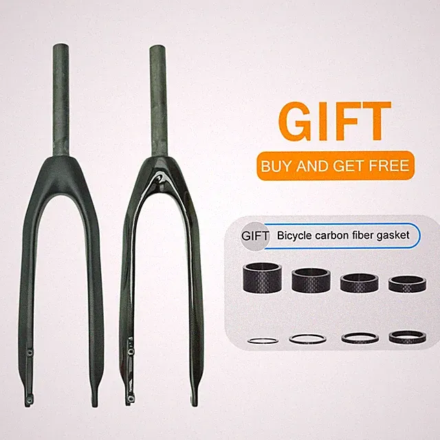 Full Carbon Fiber MTB Rigid Fork 20 24 Inch 28.6mm Steerer Tube Disc Brake