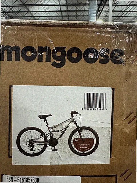 MONGOOSE 24" LIMESTONE SILVER MOUNTAIN BIKE 21 SPEED - SILVER