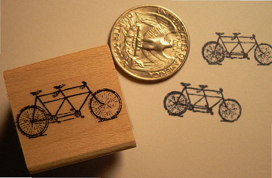 P24 Miniature tandem bicycle nr.2 WM 1x0.5"
