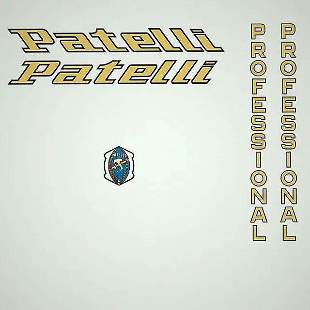 Patelli Professional Bicycle Decals, Stickers, Gold n.850
