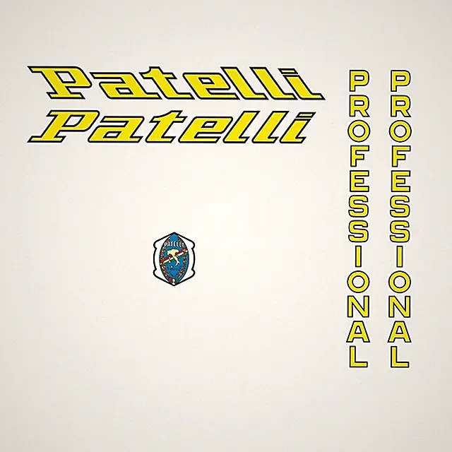 Patelli Professional Bicycle Decals, Stickers, Yellow n.852