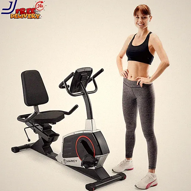 Regenerating Recumbent Exercise Bike with Adjustable Seat Pulse Monitor and Tran