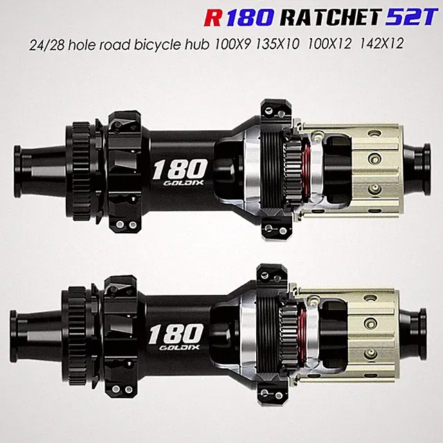 Road Gravel Bicycle Center Lock 24/28Holes 52T Ratchet Hub Suitable 11/12 Speed