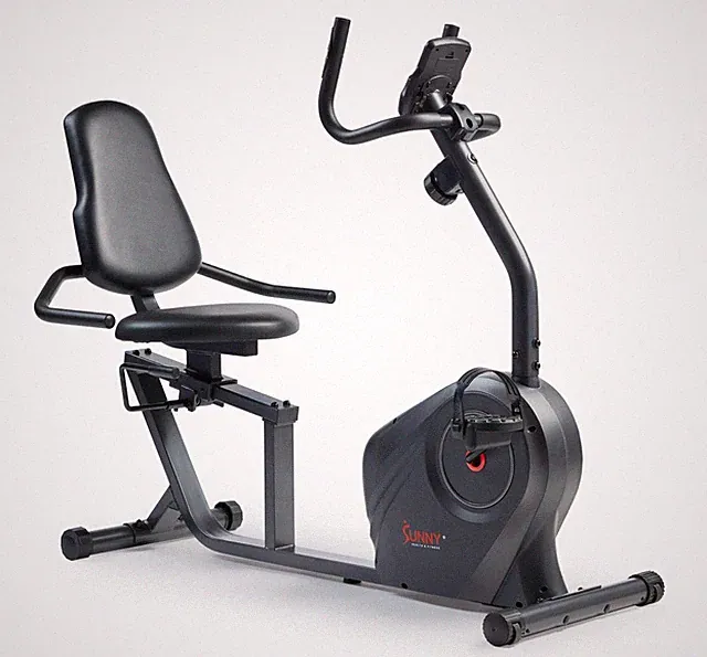 Sunny Health & Fitness Premium SMART Recumbent Bike Full Body Workout Machine